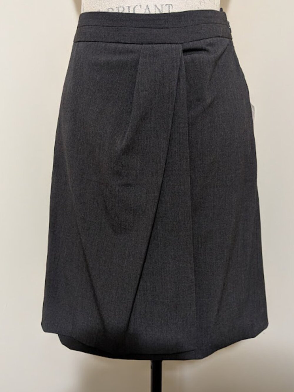 women's Adrienne Vittadini grey A-line wrap dressy/work skirt NWT sz 10
